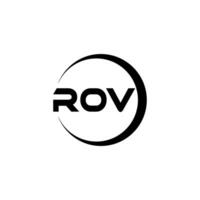 rov brief logo ontwerp, inspiratie voor een uniek identiteit. modern elegantie en creatief ontwerp. watermerk uw succes met de opvallend deze logo. vector