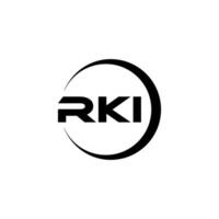 rki brief logo ontwerp, inspiratie voor een uniek identiteit. modern elegantie en creatief ontwerp. watermerk uw succes met de opvallend deze logo. vector