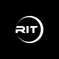 RIT brief logo ontwerp, inspiratie voor een uniek identiteit. modern elegantie en creatief ontwerp. watermerk uw succes met de opvallend deze logo. vector