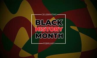 zwart geschiedenis maand viering achtergrond vector illustratie