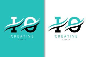 io brief logo ontwerp met achtergrond en creatief bedrijf logo. modern belettering mode ontwerp. vector illustratie