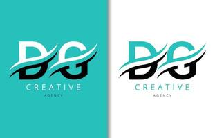 d g brief logo ontwerp met achtergrond en creatief bedrijf logo. modern belettering mode ontwerp. vector illustratie