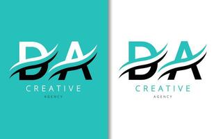 da brief logo ontwerp met achtergrond en creatief bedrijf logo. modern belettering mode ontwerp. vector illustratie