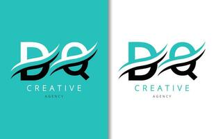 d q brief logo ontwerp met achtergrond en creatief bedrijf logo. modern belettering mode ontwerp. vector illustratie