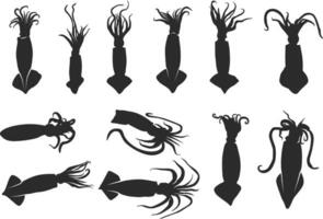 inktvis silhouet, inktvis clip art, inktvis Octopus silhouet, inktvis vector illustratie, inktvis icoon bundel.