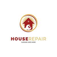 huis reparatie icoon vector logo sjabloon illustratie ontwerp