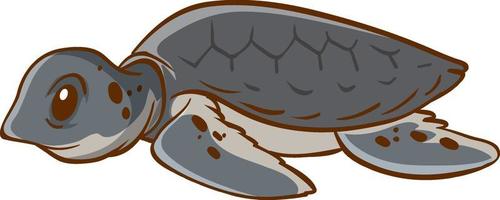 schildpad dierlijk beeldverhaal op witte achtergrond vector