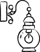 schets hangende licht hand- getrokken vector illustratie