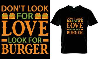 hamburger t-shirt ontwerp vector grafisch.