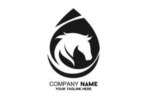 paard hoofd silhouet logo vector