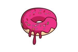 donut logo met aantrekkelijk kleuren vector