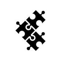 puzzel idee oplossing glyph icoon vector illustratie