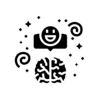 positief denken mentaal Gezondheid glyph icoon vector illustratie