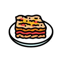 lasagne schotel Italiaans keuken kleur icoon vector illustratie
