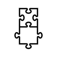 puzzel team oplossing lijn icoon vector illustratie