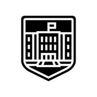 school- veiligheid primair school- glyph icoon vector illustratie