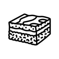 pastitsio Grieks keuken lijn icoon vector illustratie