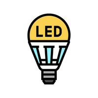 LED verlichting energie kleur icoon vector illustratie