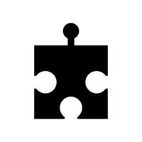 puzzel decoupeerzaag stuk glyph icoon vector illustratie