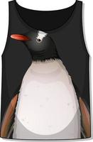 voorkant van tanktop mouwloos met pinguïnpatroon vector
