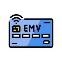 emv kaart bank betaling kleur icoon vector illustratie