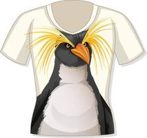 voorkant van t-shirt met pinguïnpatroon vector