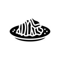 ratatouille Frans keuken glyph icoon vector illustratie