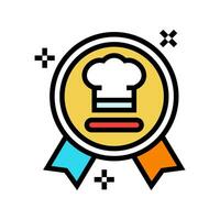 Koken wedstrijden restaurant chef kleur icoon vector illustratie