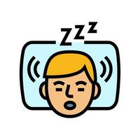 snurken slaap nacht kleur icoon vector illustratie