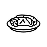ratatouille Frans keuken lijn icoon vector illustratie