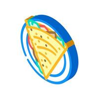 quesadilla's Mexicaans keuken isometrische icoon vector illustratie