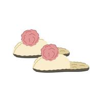 jong Dames slippers tekenfilm vector illustratie