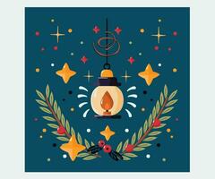 lief achtergrond met Kerstmis licht illustratie vector