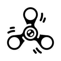 friemelen spinner friemelen speelgoed- glyph icoon vector illustratie