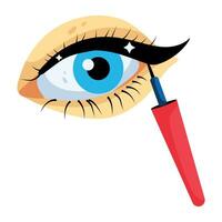 modieus toepassen eyeliner vector