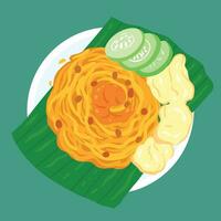 mie aceh voedsel illustratie vector