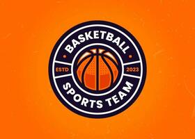 basketbal sport- logo sjabloon voor sport- team en toernooi vector