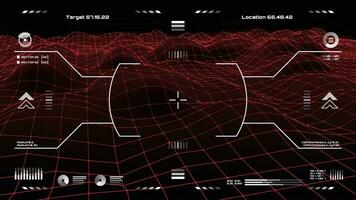 leger hud doelwit doel controle en radar scherm vector