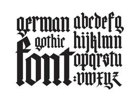 gotisch, engels alfabet. vector
