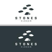 steen logo, premie elegant ontwerp, steen balans vector, stepping rots wandelen icoon illustratie ontwerp vector