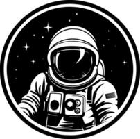 astronaut - minimalistische en vlak logo - vector illustratie