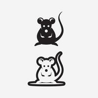 muis logo en dier vector ontwerp illustratie