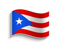 vector puerto rico golvend vlag icoon