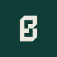 futuristische brief b logo met s negatief ruimte vector