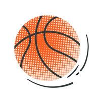 basketbal bal kleurrijk icoon met structuur effect. sport, team Speel concept. vector vlak modern illustratie geïsoleerd.