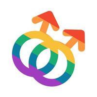 regenboog. symbool van de lgbt trots gemeenschap. lgbt regenboog en hart geïsoleerd Aan wit achtergrond. vector