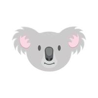 schattig koalagezicht. Australisch berenkarakter in kinderachtige stijl vector