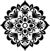 mandala, minimalistische en gemakkelijk silhouet - vector illustratie