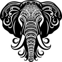 olifant, minimalistische en gemakkelijk silhouet - vector illustratie