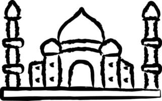 tajmahal hand- getrokken vector illustratie